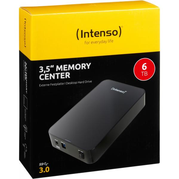Intenso Memory Center 6TB externe Festplatte 3,5 Zoll USB 3.0 Schwarz